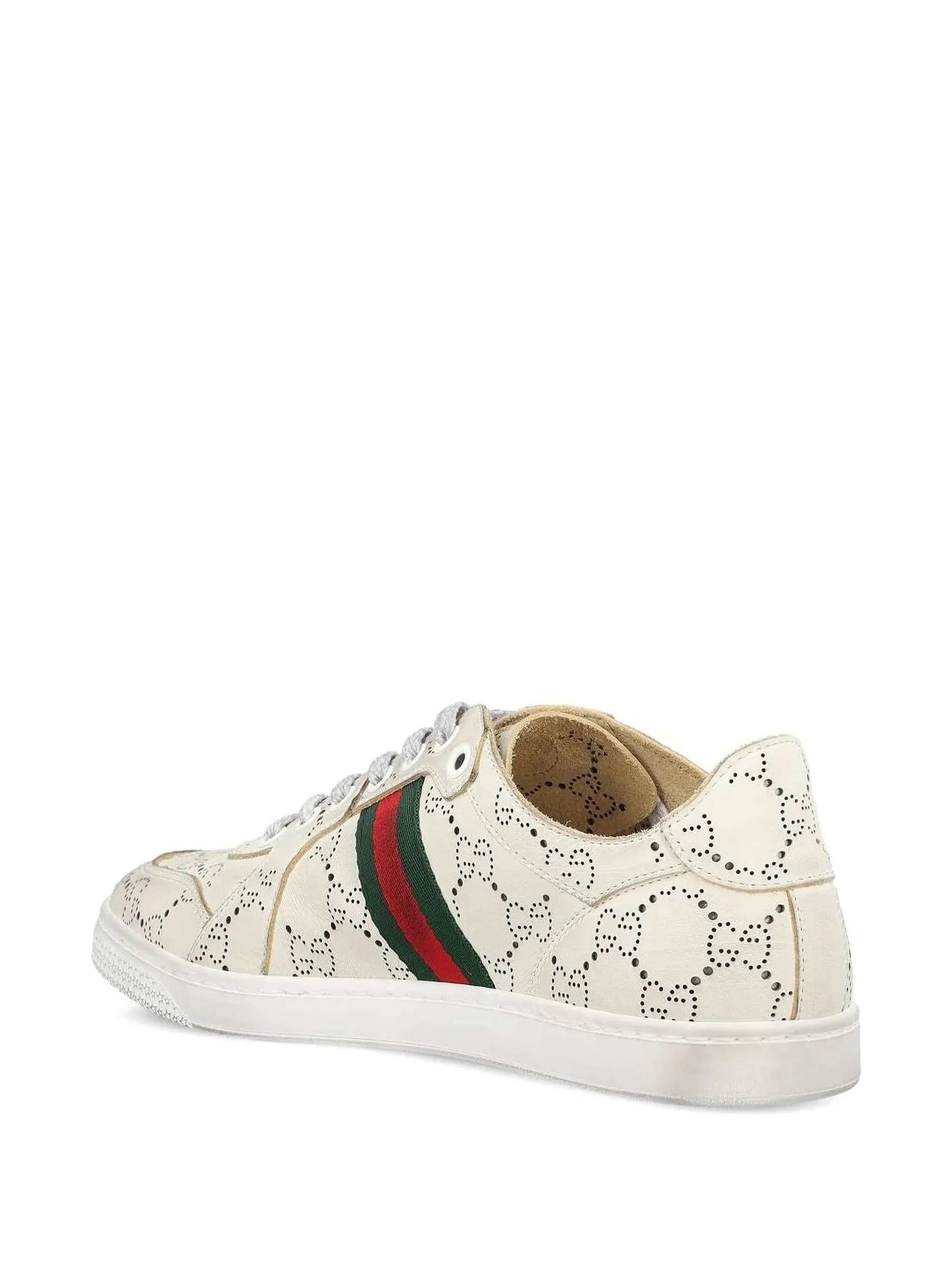 White Coda Low Top Perforated Sneakers