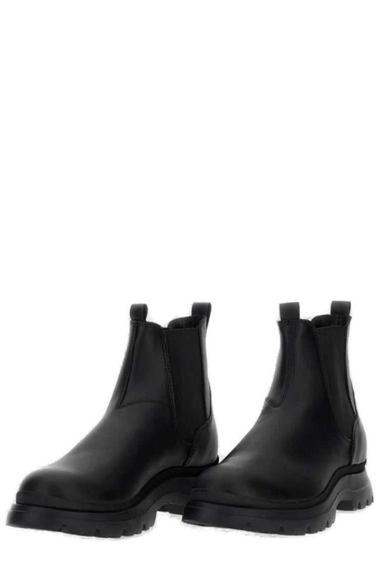 Sleek Black Leather Ankle Boots