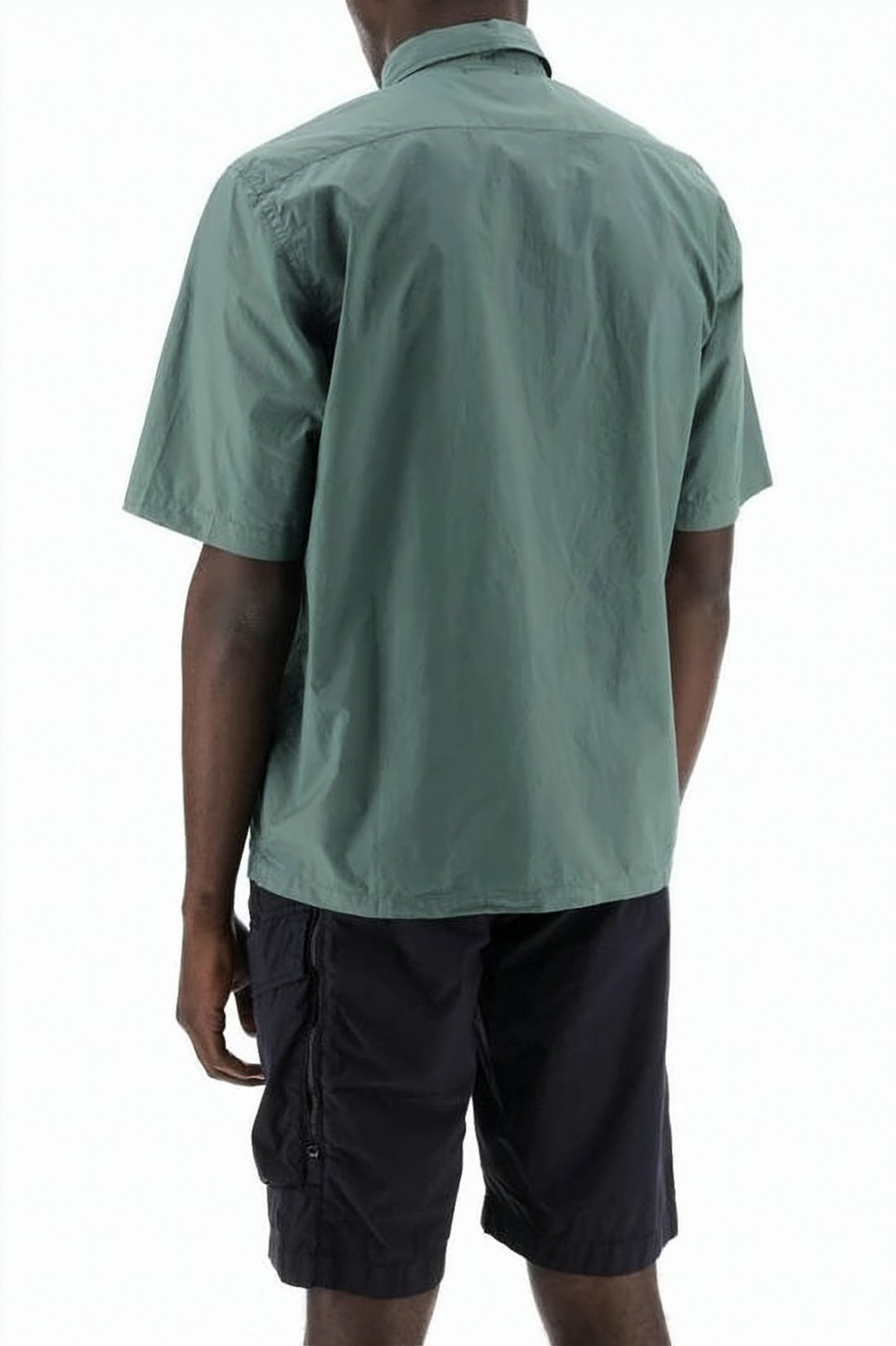 Boxy-Fit Short-Sleeve Shirt With Classic Collar