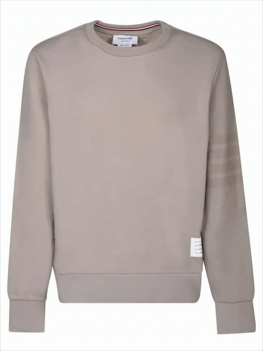 Relaxed Fit Long-Sleeve Crewneck Sweatshirt in Muted Taupe