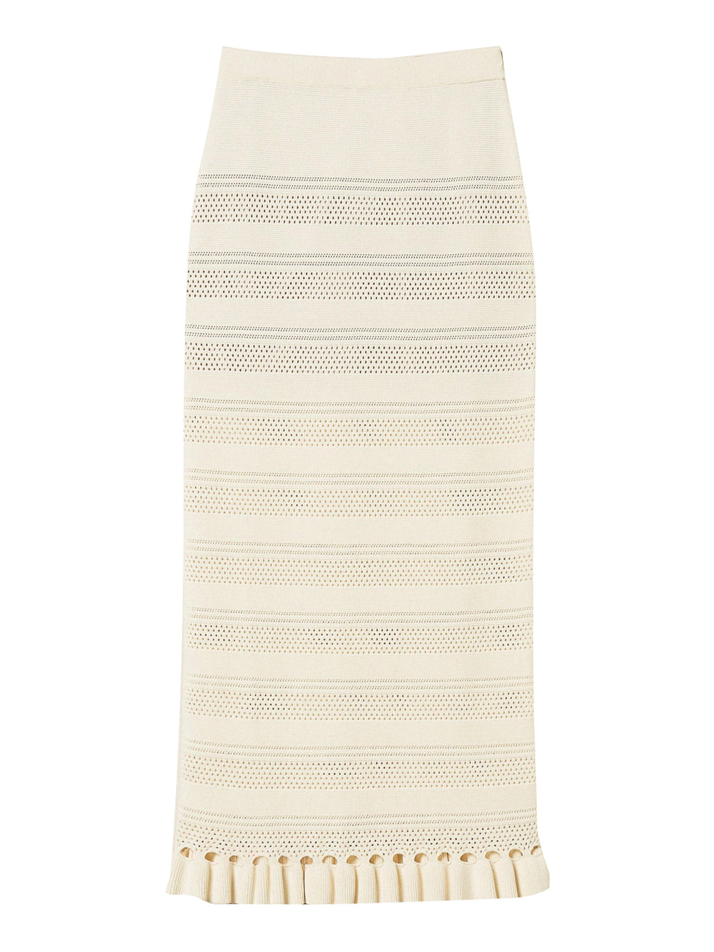 Knit Skirt with Punched Detailing