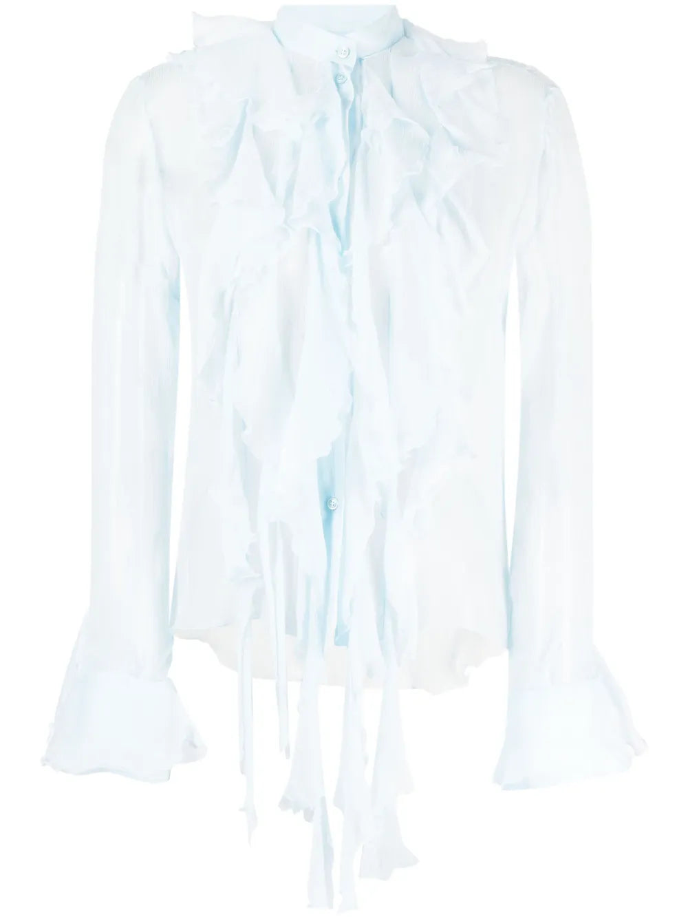 Tailored Classic Shirt With Structured Collar And Button-Down Front