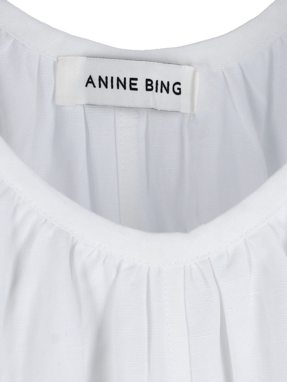 Midi Linen & Lyocell Dress – White