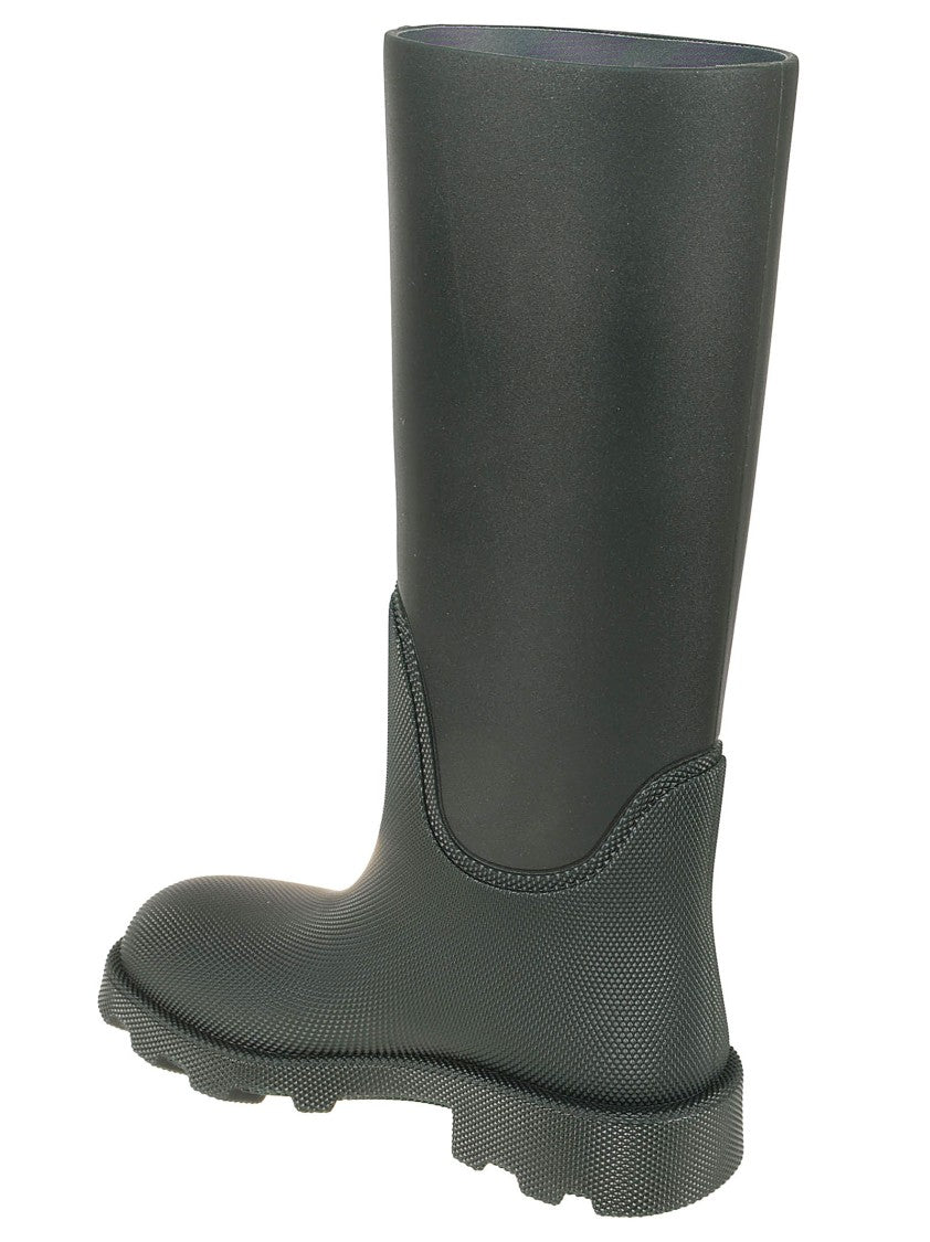 Knee-High Boots With Textured Finish