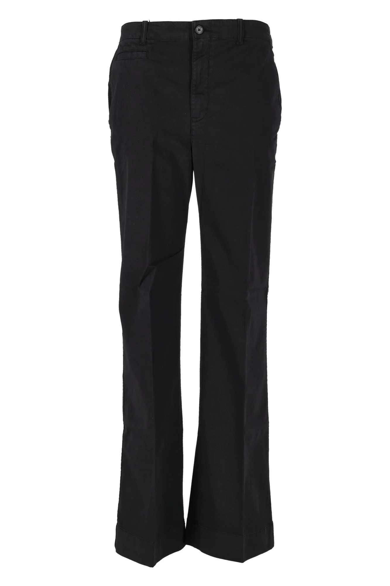 Full-Length Tailored Pants With Flat Front Design