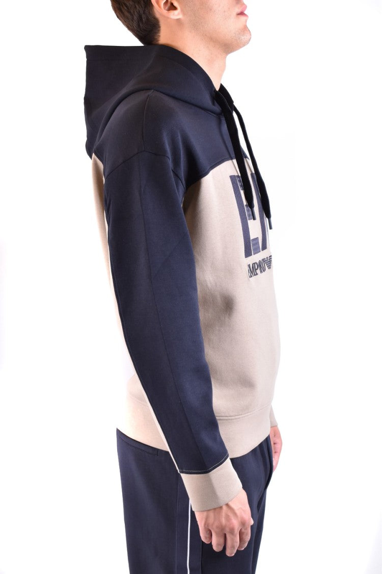 Two-Tone Sweatshirt With Embroidered Logo