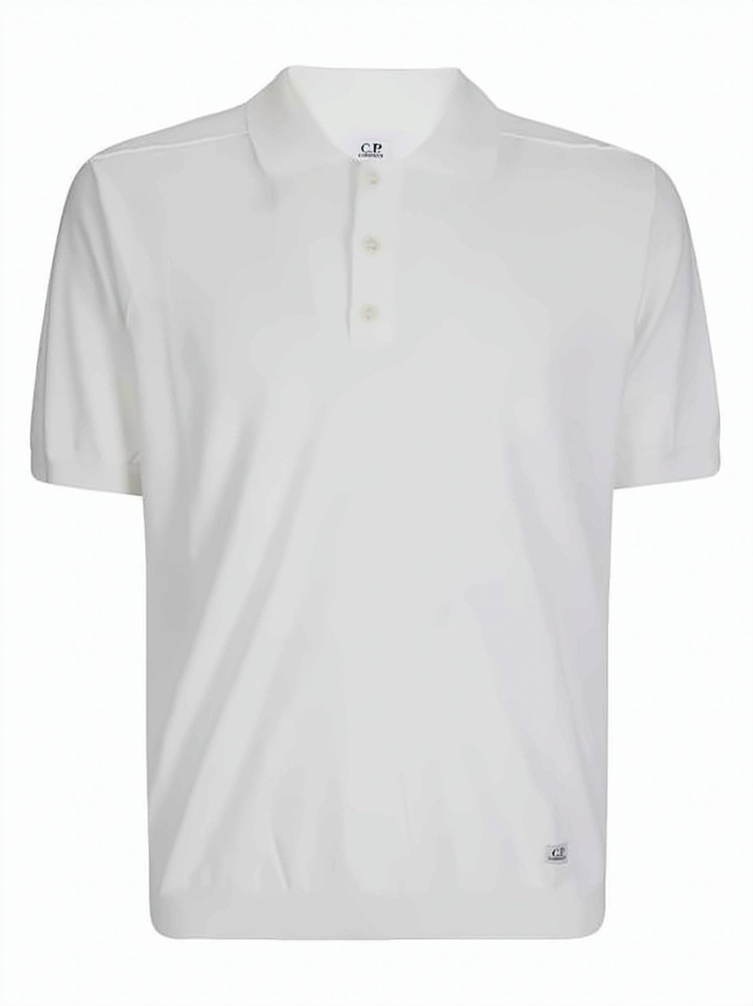White Polo Shirt with Traditional Collar