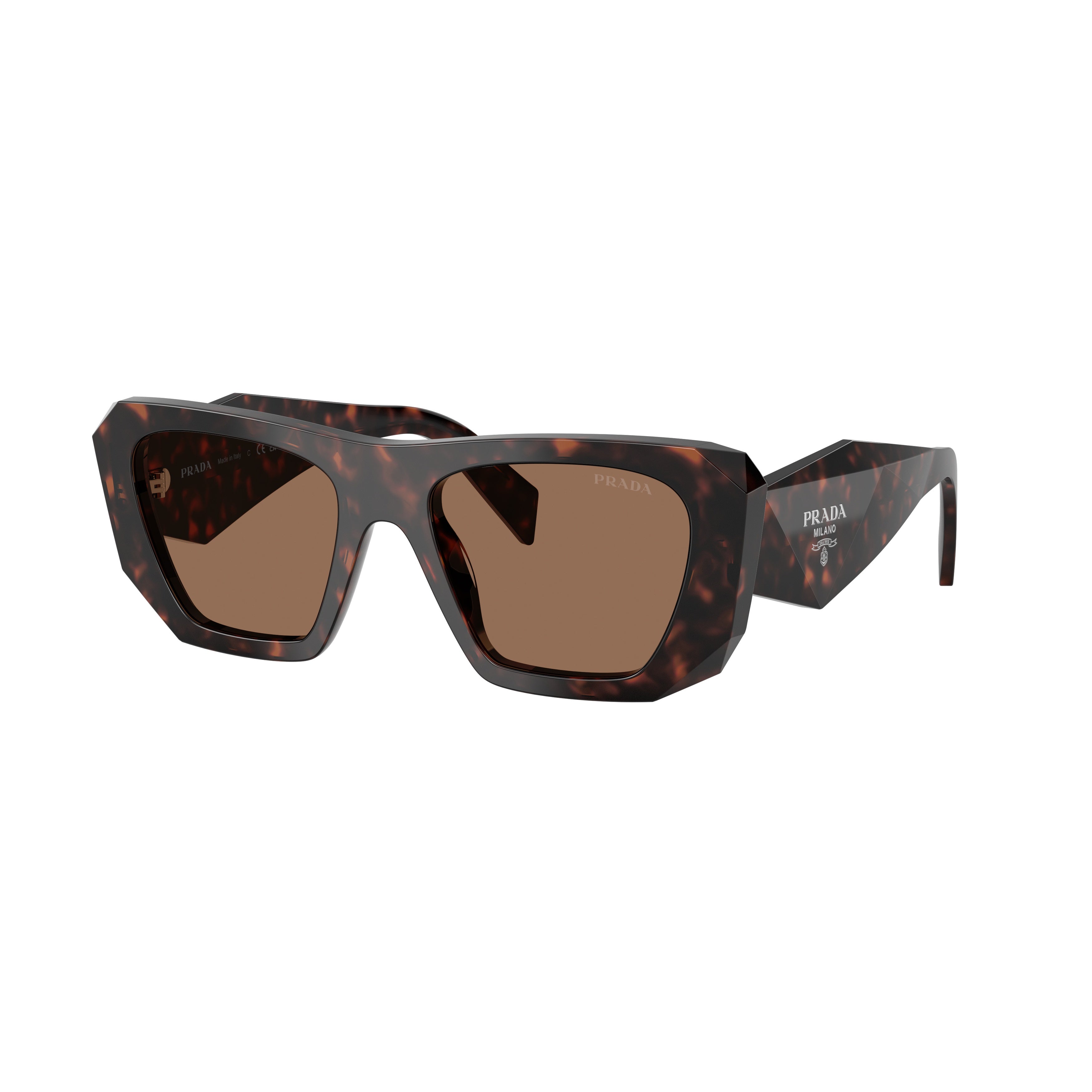 0pr B18s Oversized Geometric Frame Tortoiseshell Acetate Sunglasses