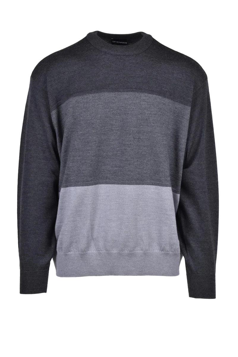 Wool Crew Neck Sweater - Grey