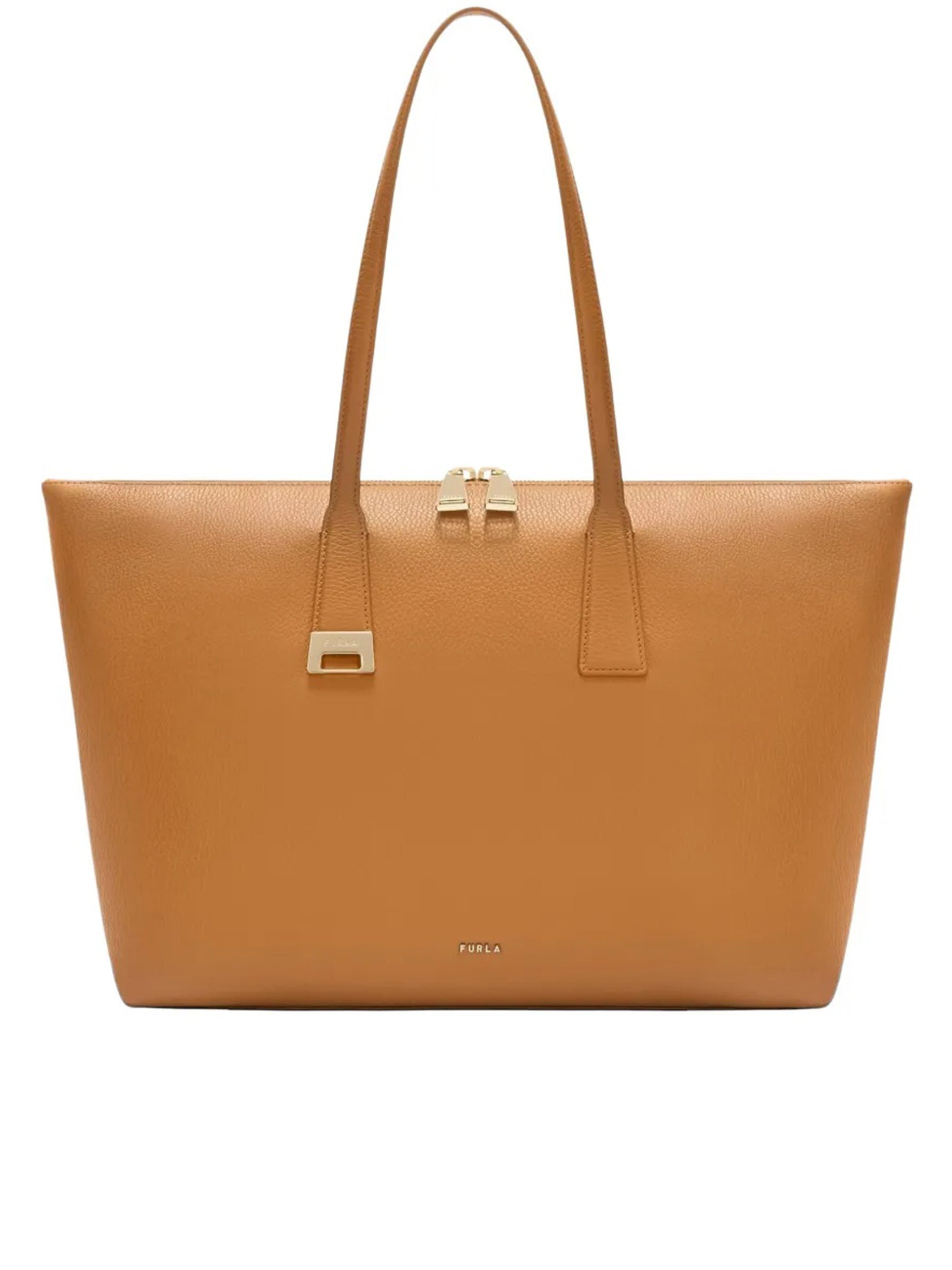 Olivia L Tote Structured Brown Leather Tote