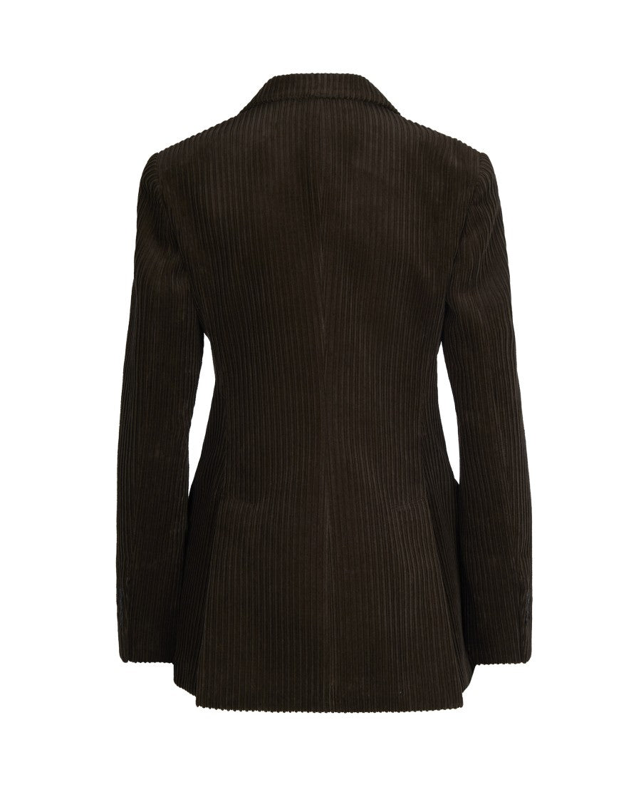 Stone Double-Breasted Blazer