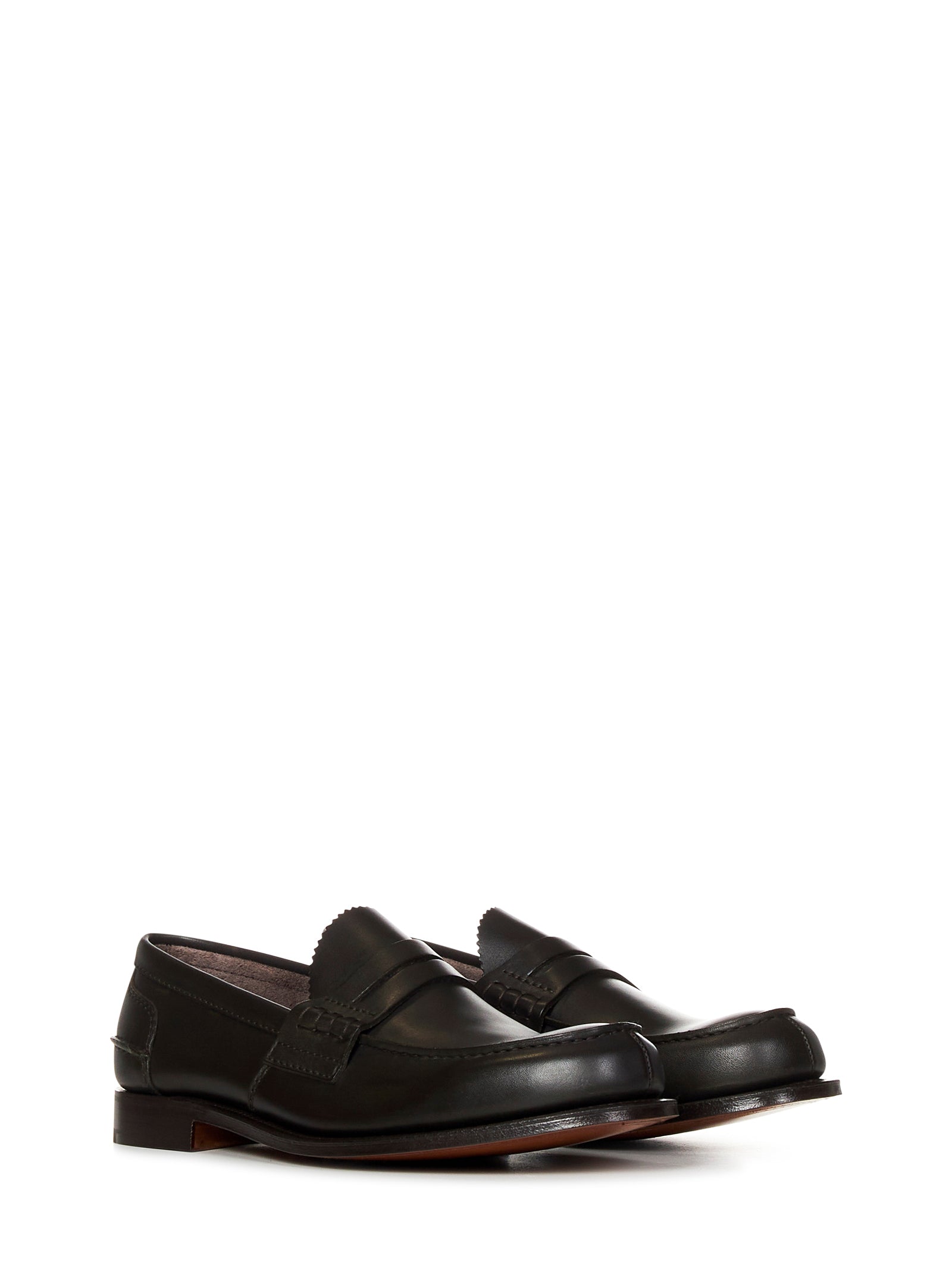 Pembrey Brown Calf Leather College Loafers