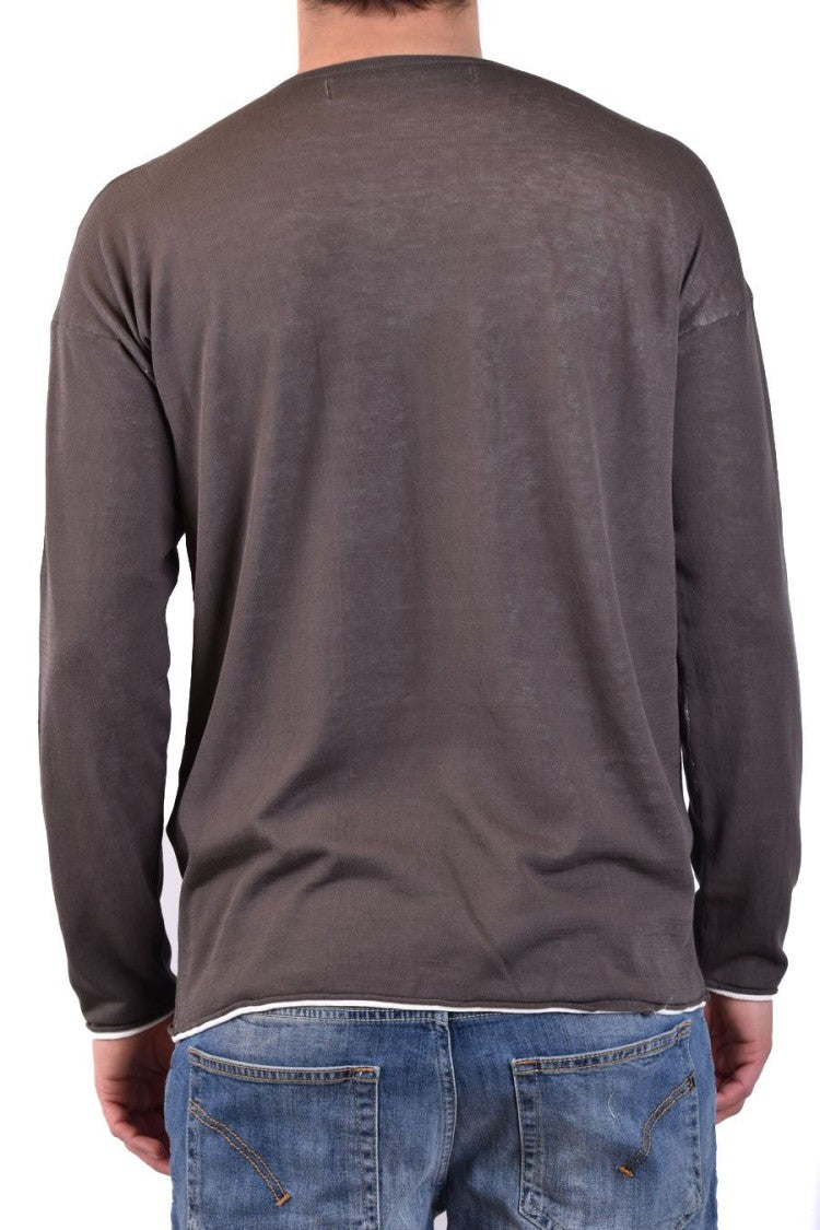 Green Cotton Knitwear Sweater