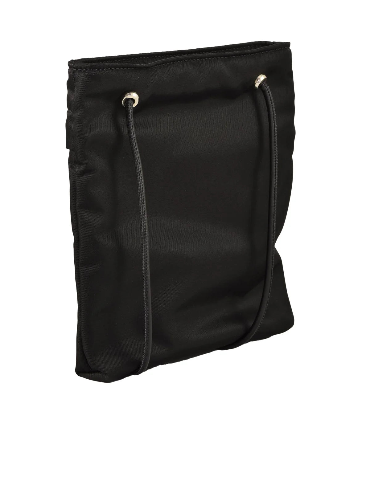Minimalist Nylon Pouch with Zip Closure and Metallic Logo