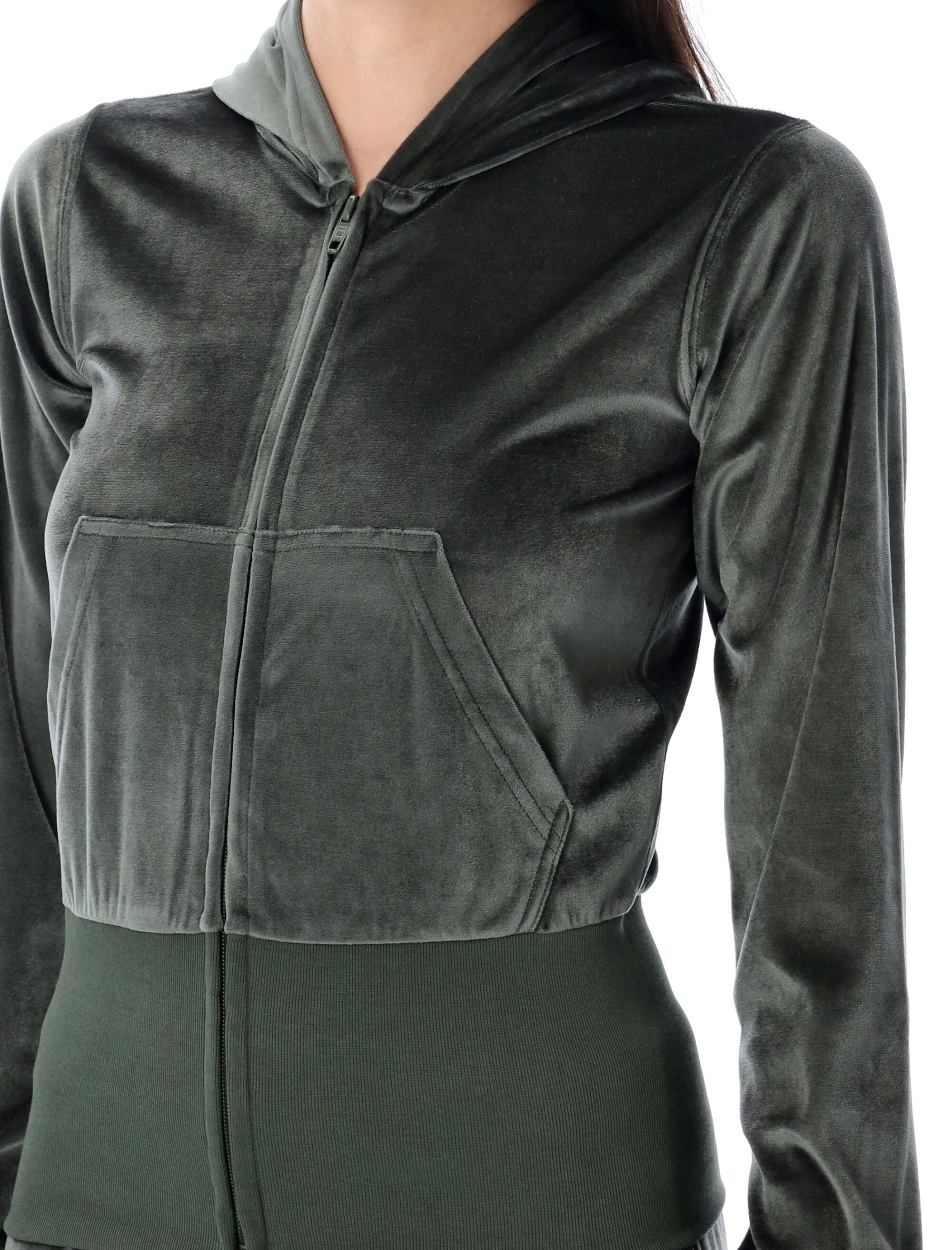 Bistretch Velvet Zip-Up Hoodie