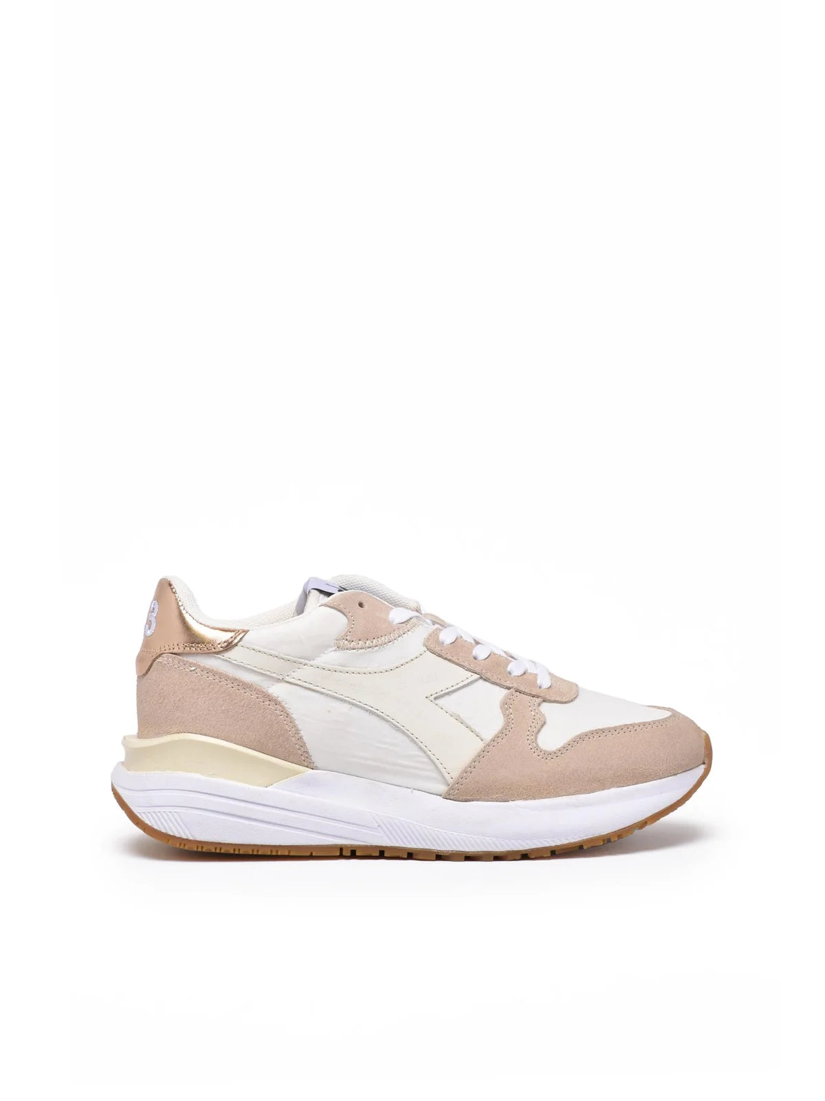 Beige Leather Polyester Venus Sneakers