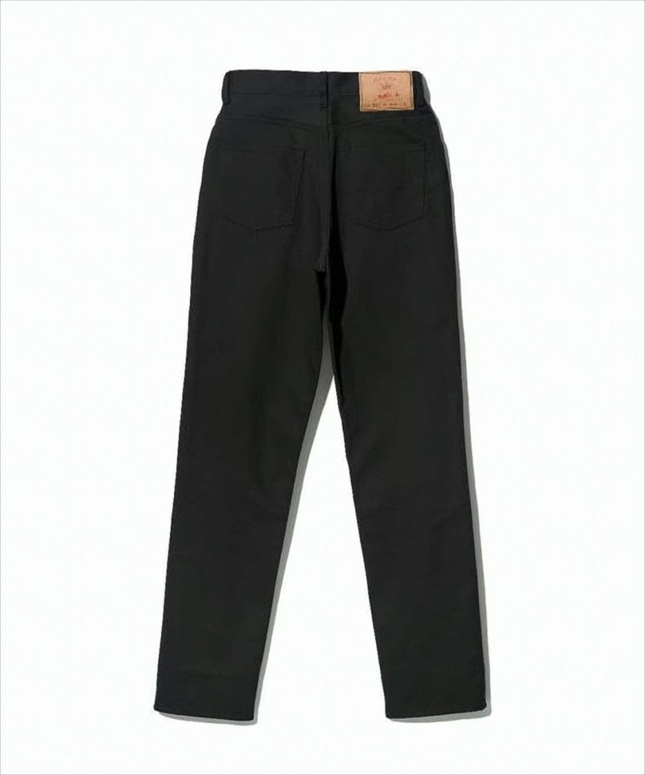 Classic Straight Fit Cotton Pants with Minimalist Design