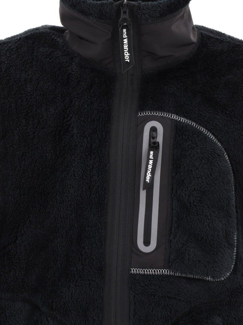 Plush Textured Jacket with High Collar