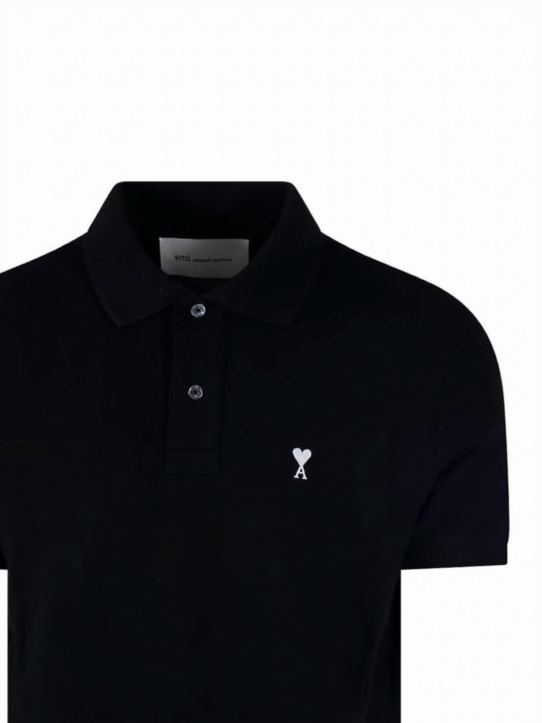 Small Heart Logo Polo Shirt with Traditional Collar
