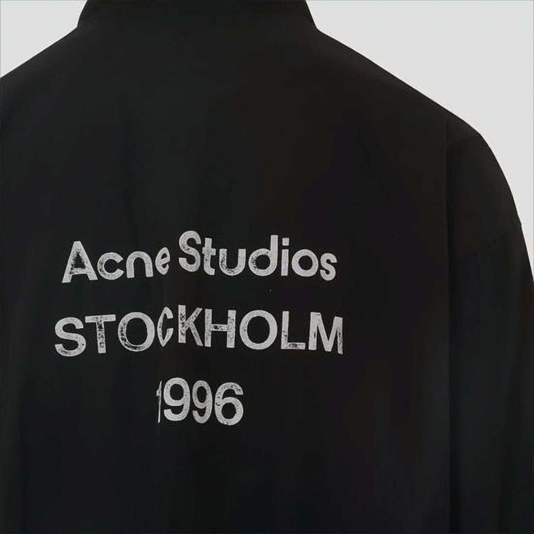 High-Collar Casual Jacket with Logo Detail