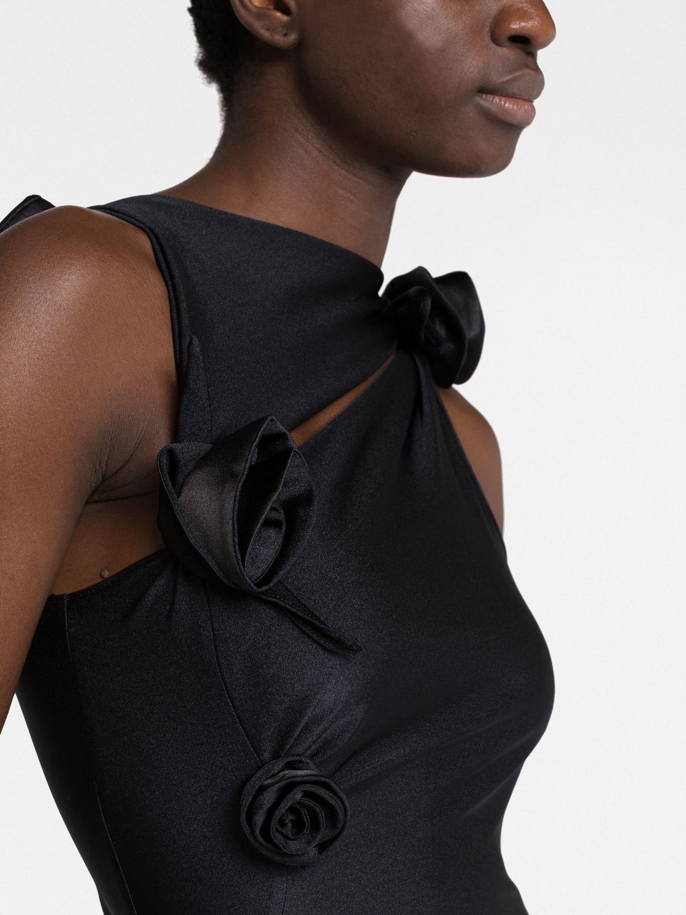 High Neck Asymmetrical Maxi Dress