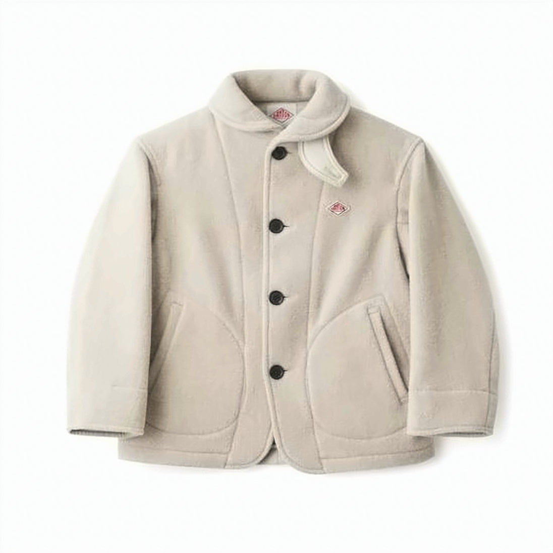Wool-Blend Jacket with Rounded Collar