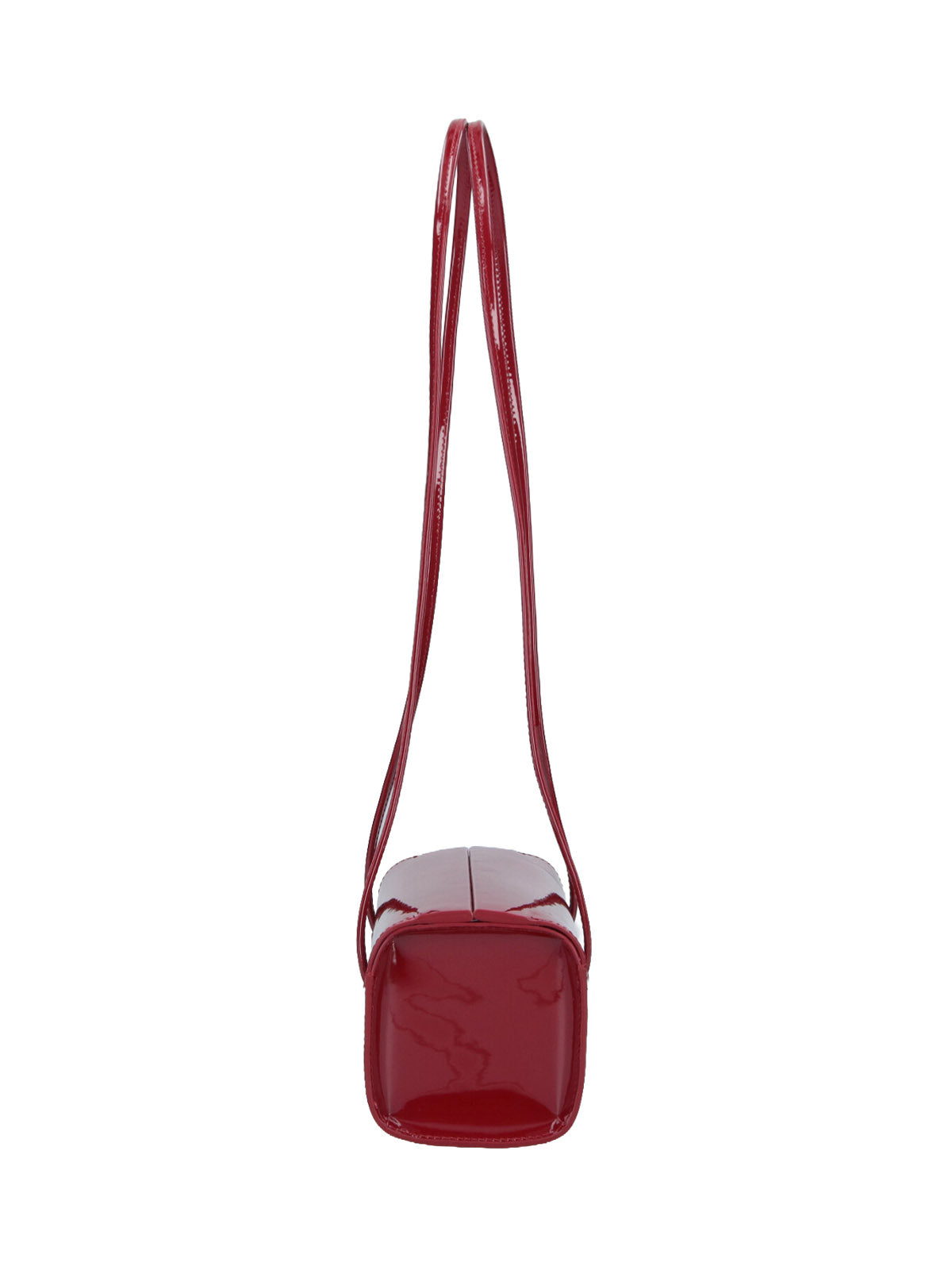 Red Mie Brushed Leather Shoulder Bag