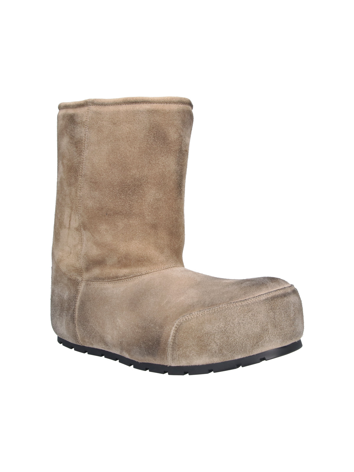 Brown Distressed Dumbo Suede Ankle Boots