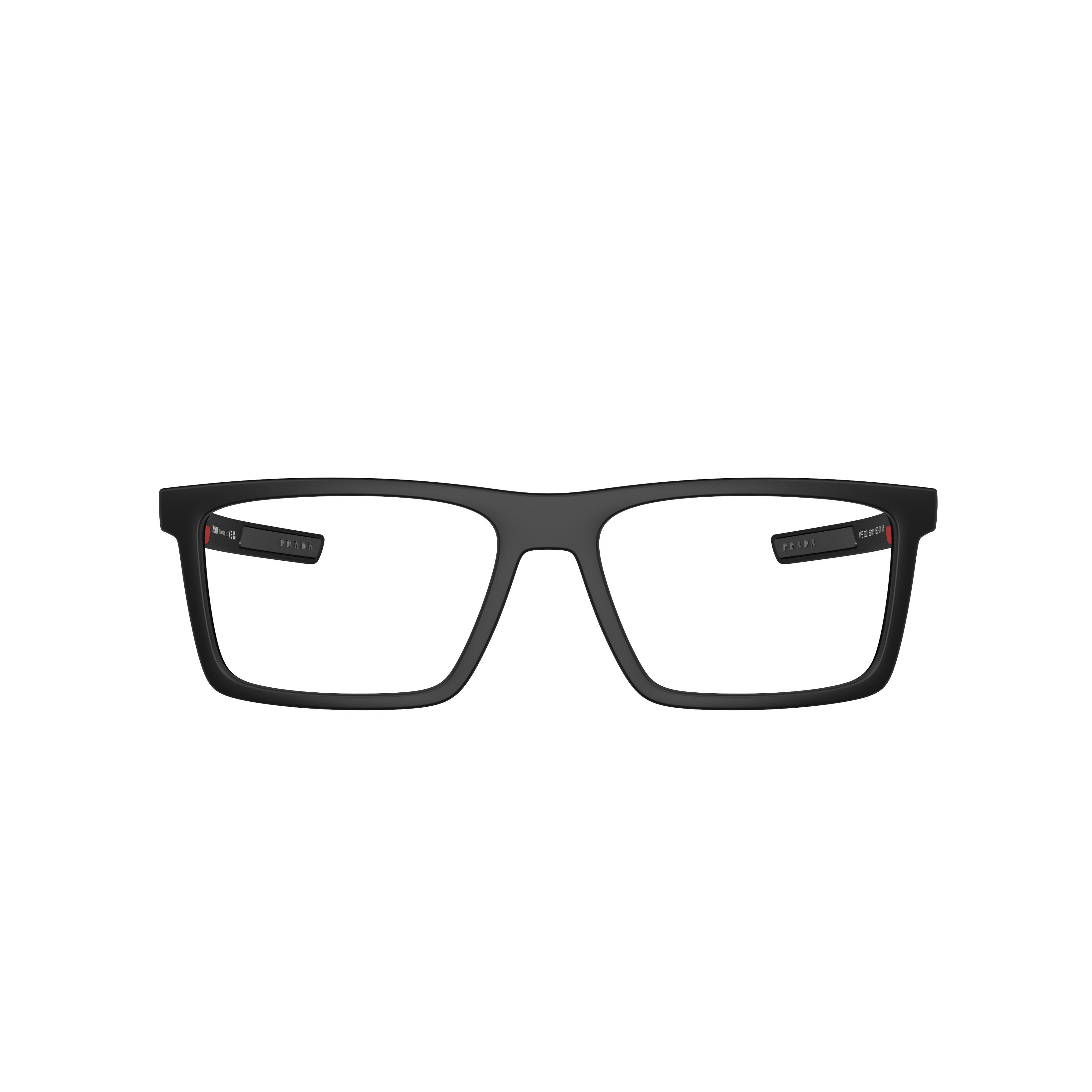 0ps 02qv Rectangular Black Nylon Eyeglasses
