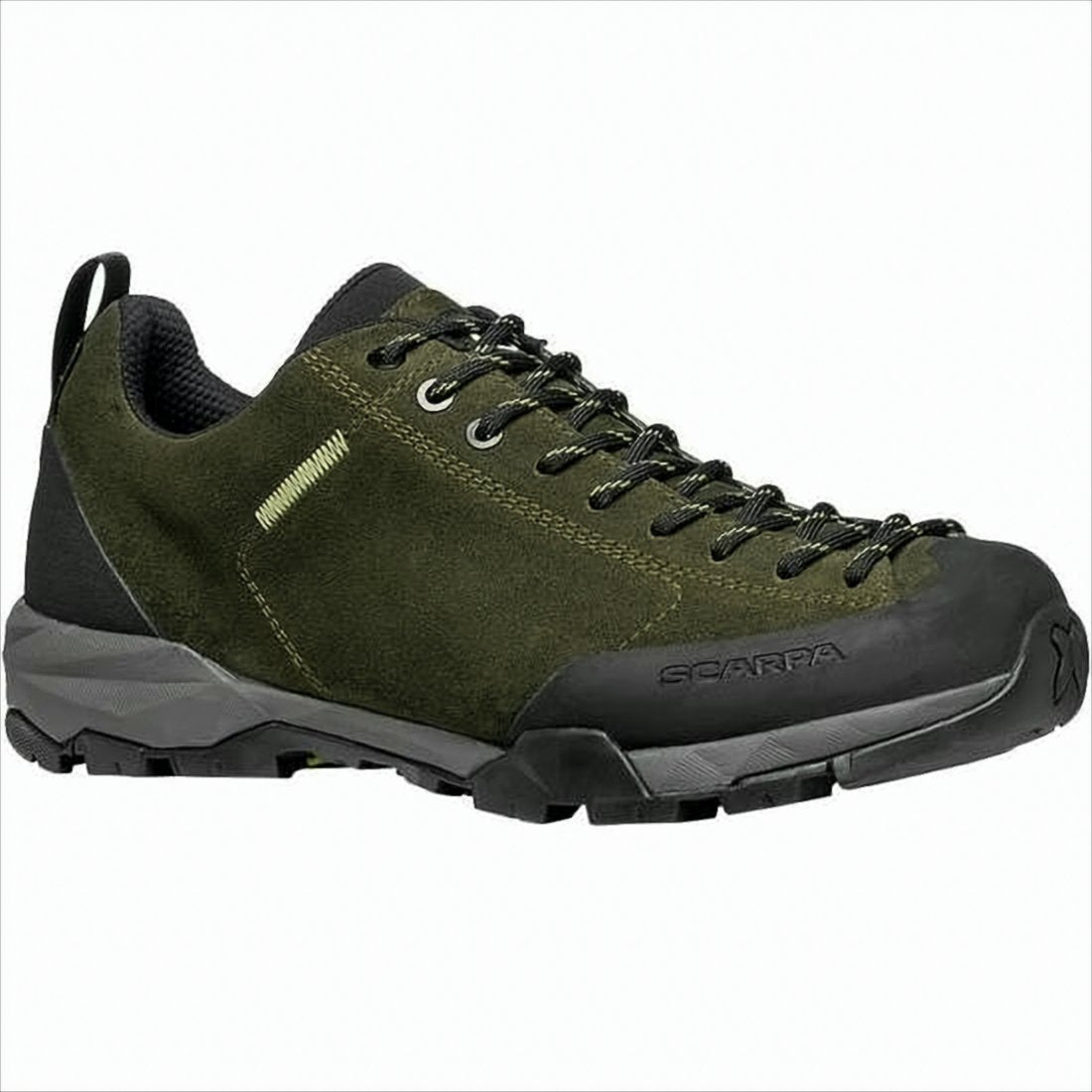 Rugged Dark Olive Green Lace-Up Shoes