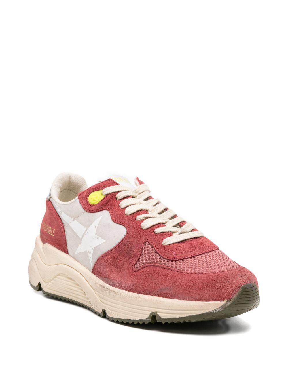 Silk and Nylon Perforated Leather Sneakers