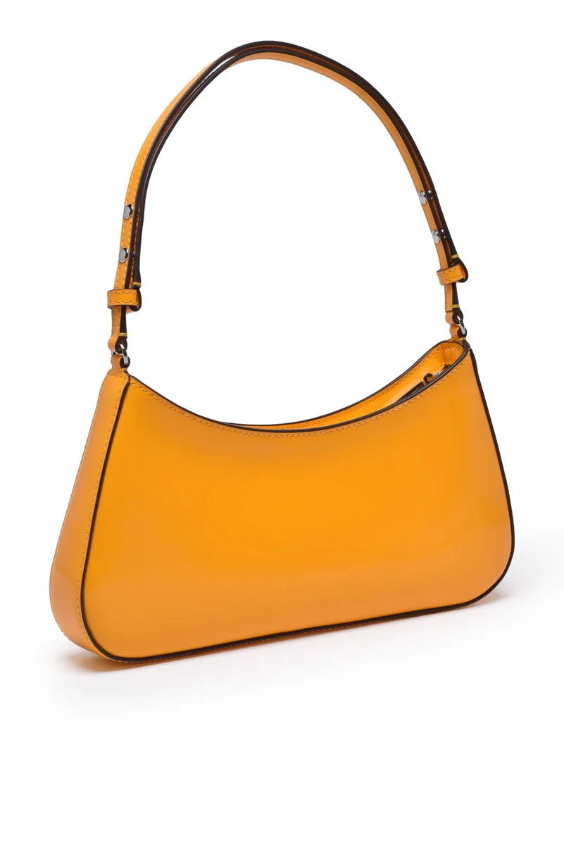 Emerson Patent Shoulder Bag Black/Orange