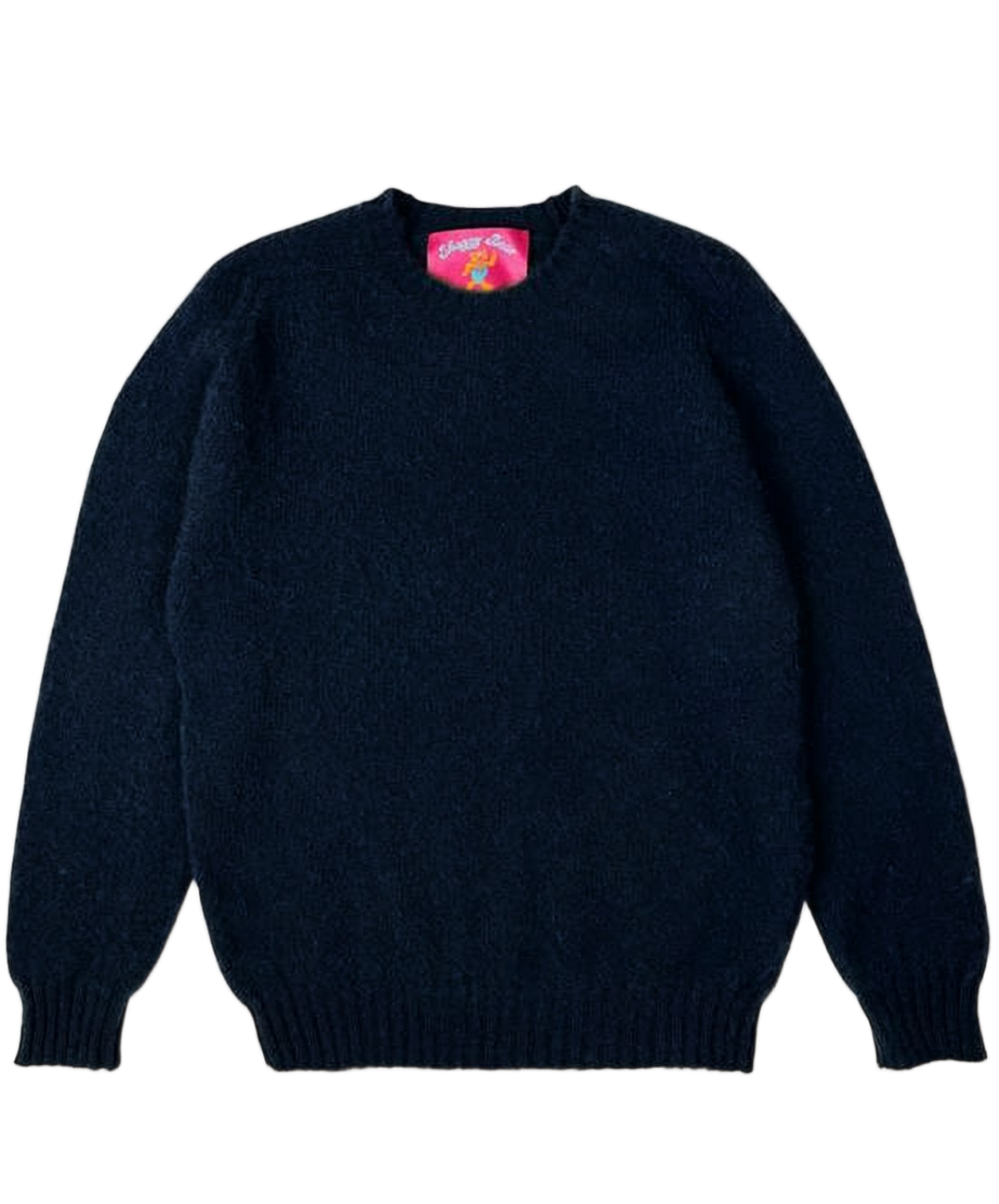 Classic Crewneck Sweater With Ribbed Detailing