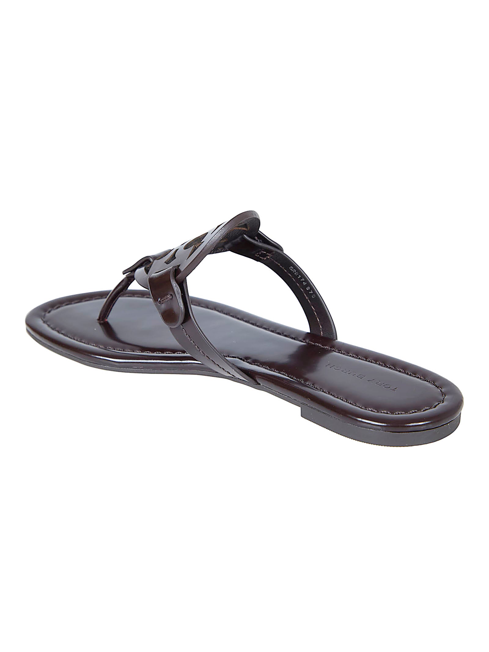 Flat Thong Sandals with Laser-Cut Logos