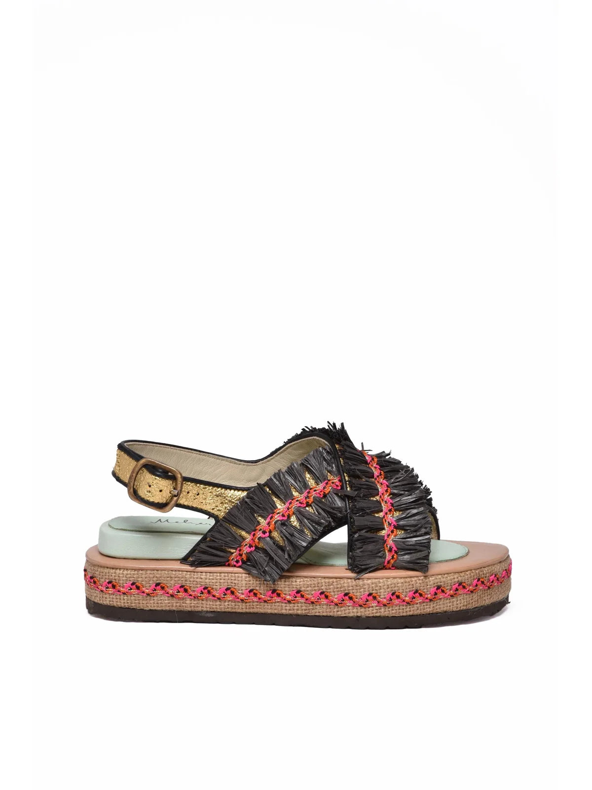 Black Gold Other Fibers Ponza Sandal