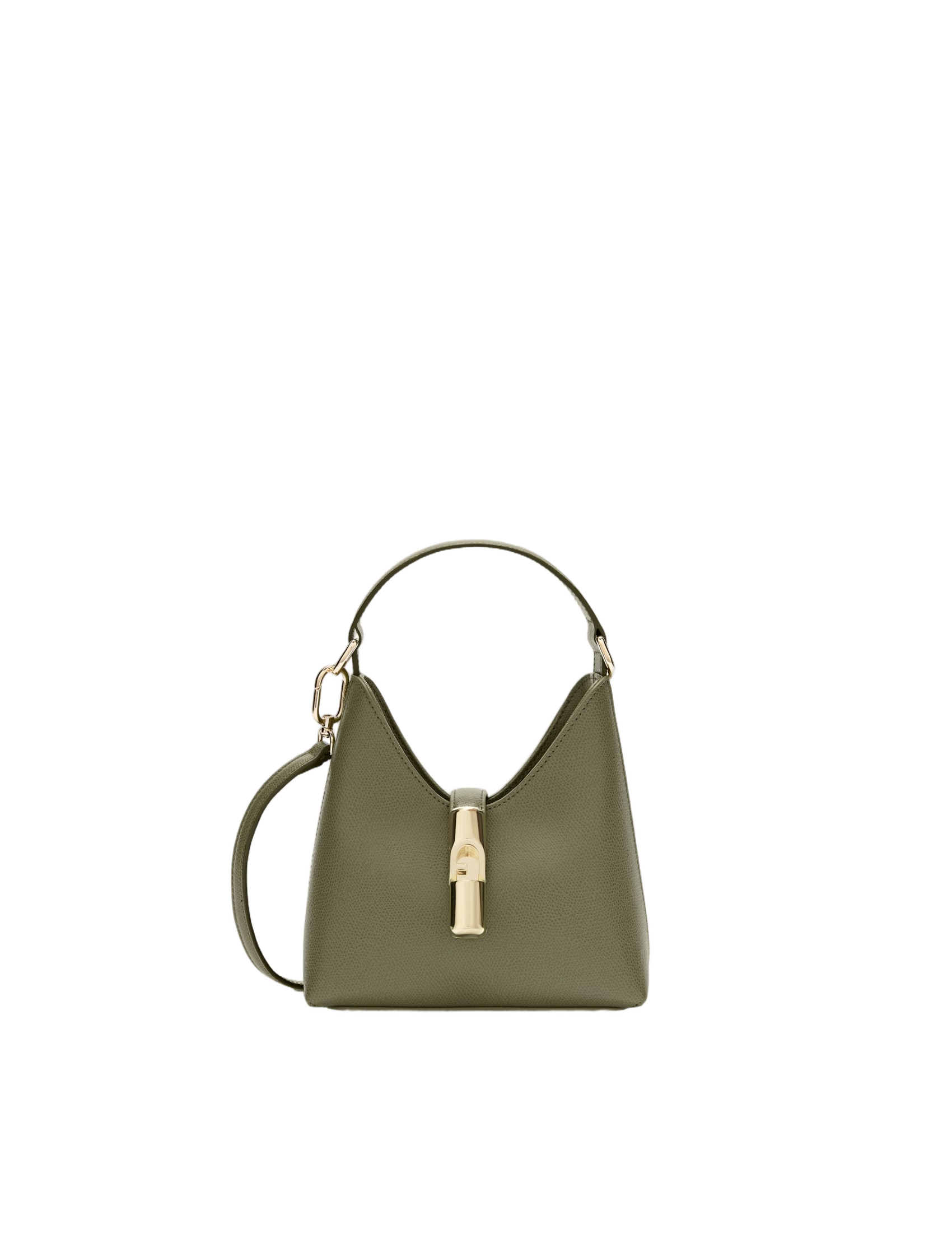 Iride Mini Leather Bag, Avocado Green