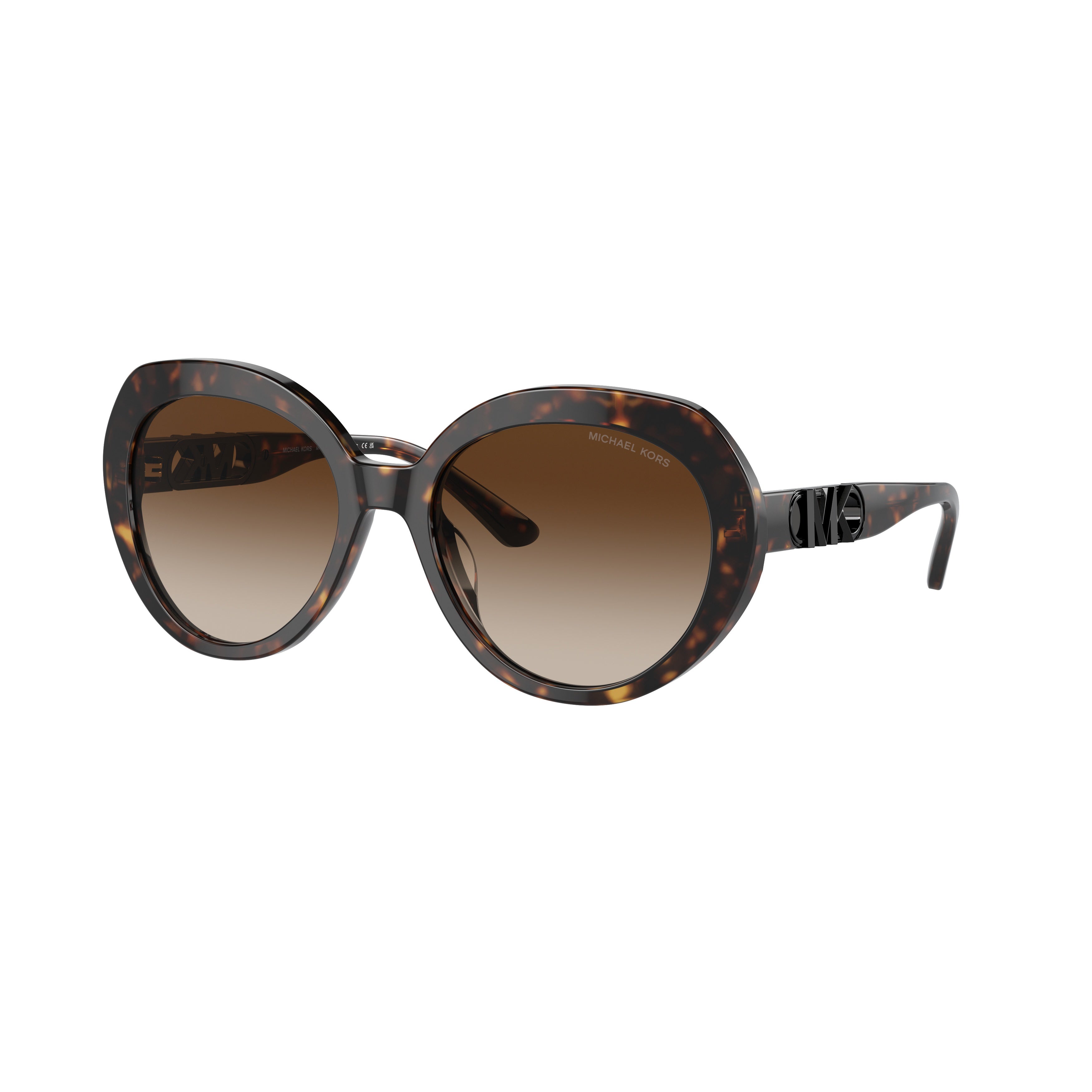 0mk2214u Oversized Round Sunglasses with Tortoiseshell Frame