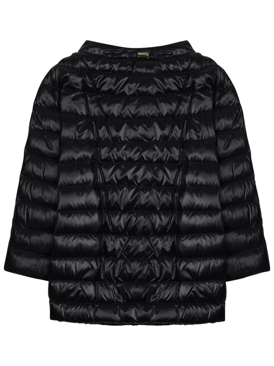 Short Padded Jacket With Horizontal Quilting