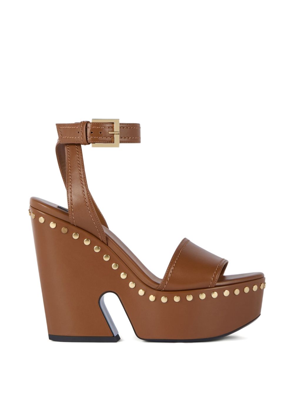 Platform Wedge Sandals with Cut-Out Detail