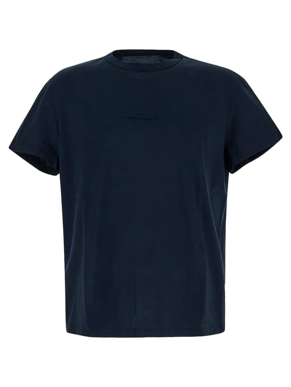 Boxy-Fit Short-Sleeved Cotton T-Shirt with Tonal Embroidery