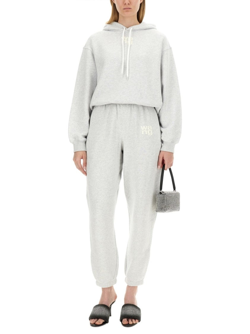 Oversized Grey Hoodie With Subtle Logo