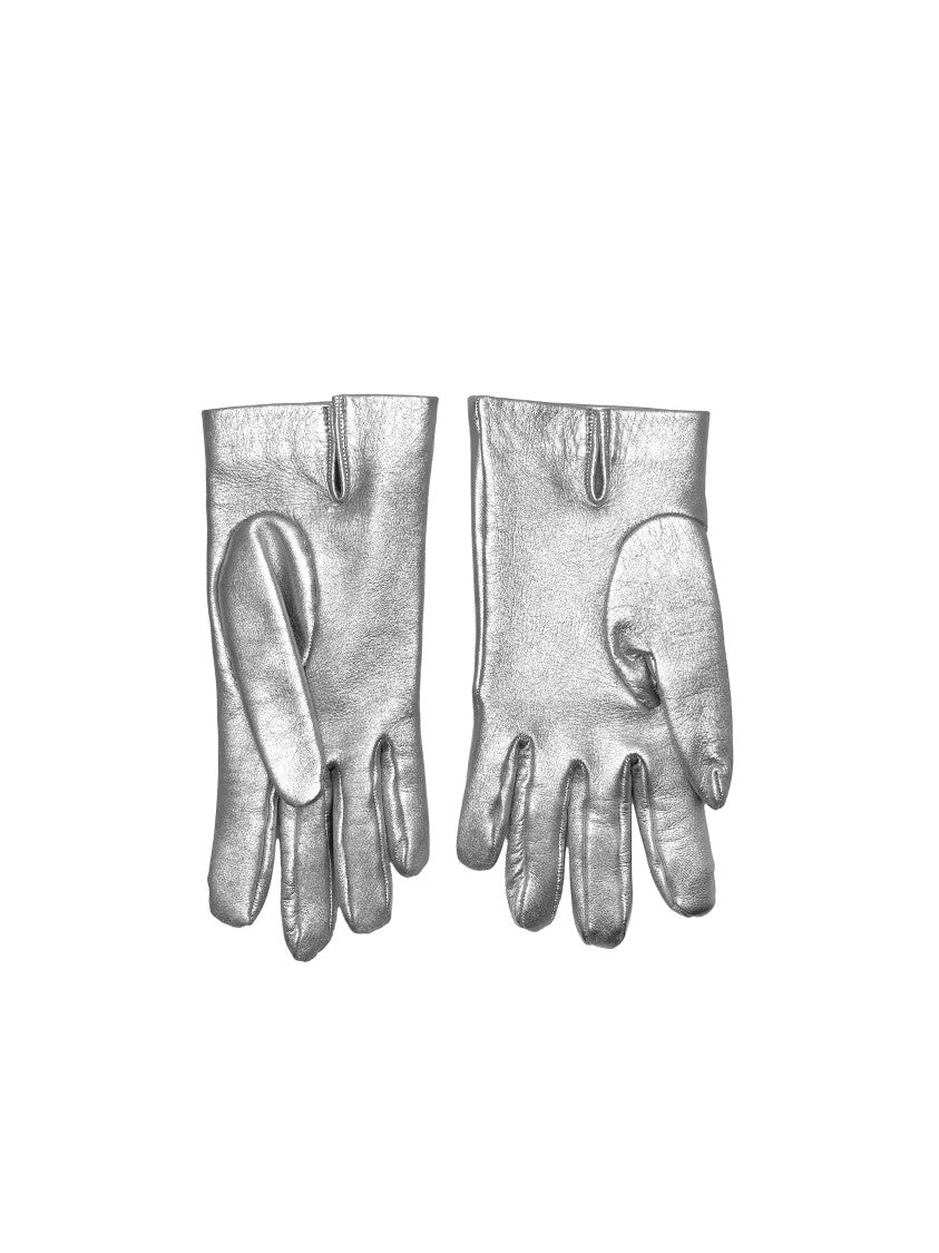 Glove Nappa Silk Silver