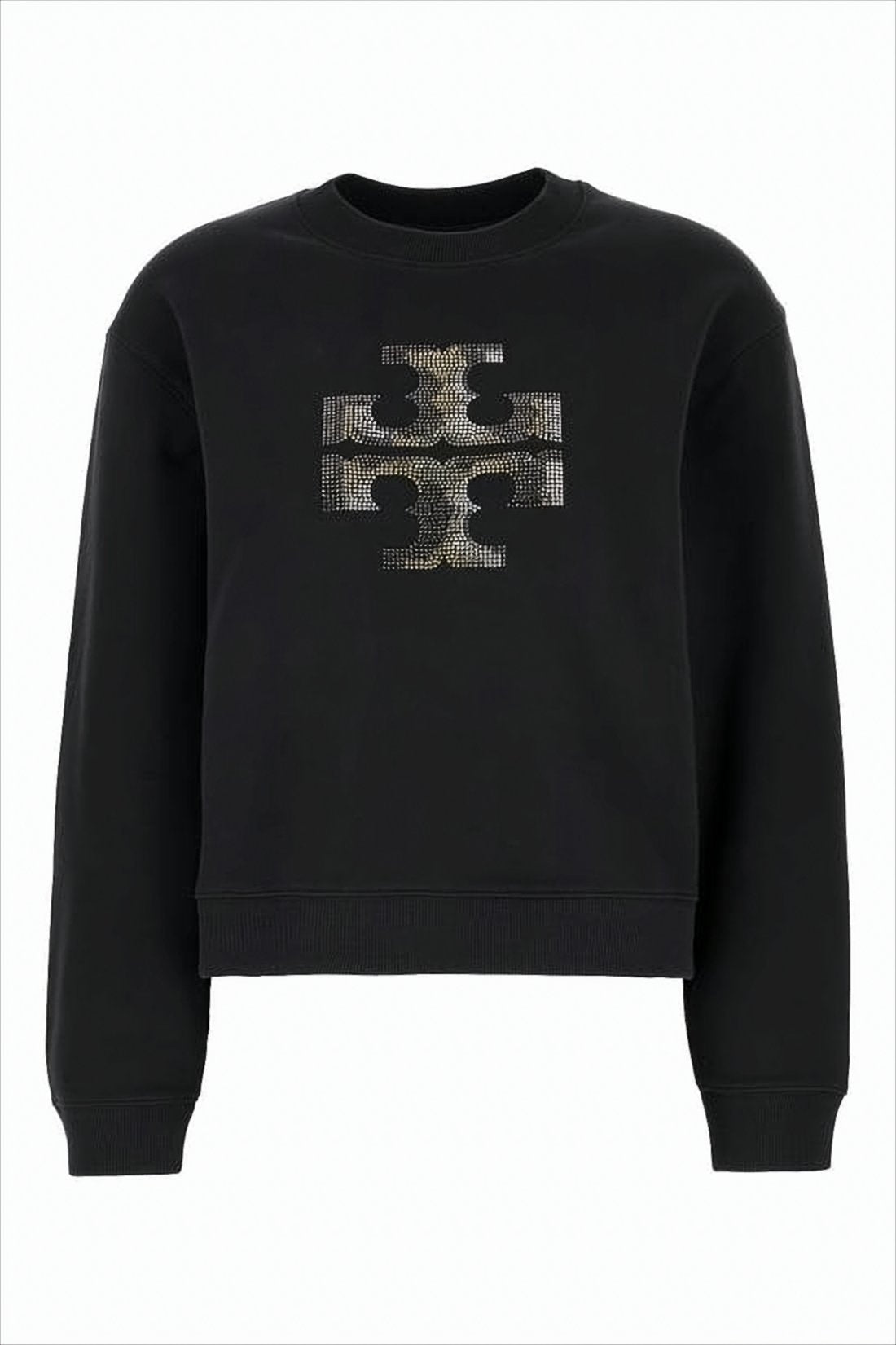 Cropped Long-Sleeve Sweatshirt with Bold Logo