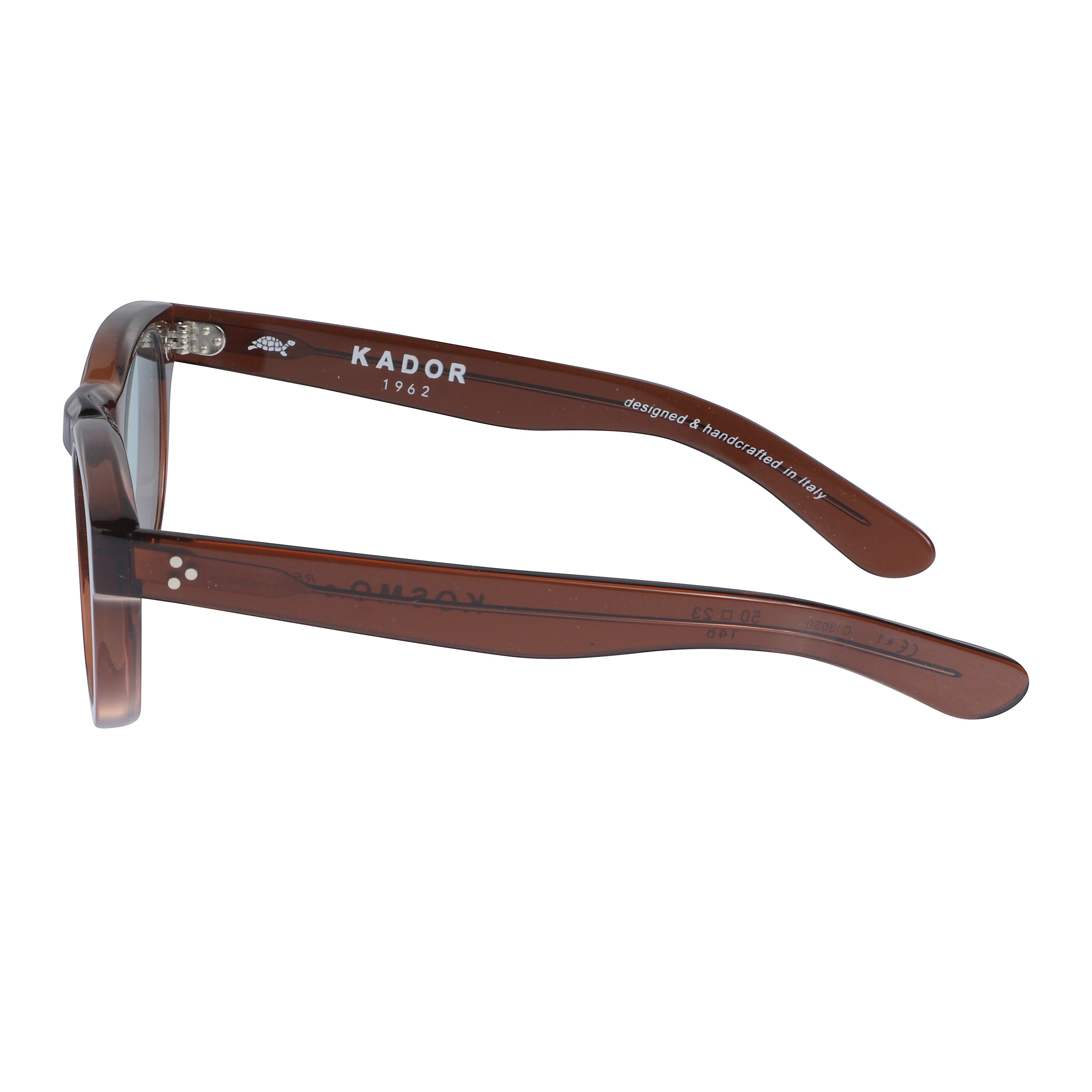 Kosmo/N Translucent Brown Sunglasses with Light Blue Tinted Lenses