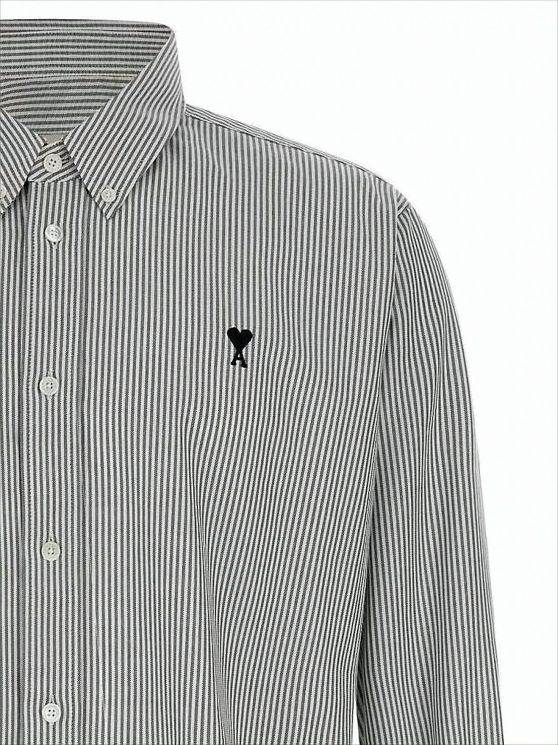 Long-Sleeve Striped Button-Up Shirt
