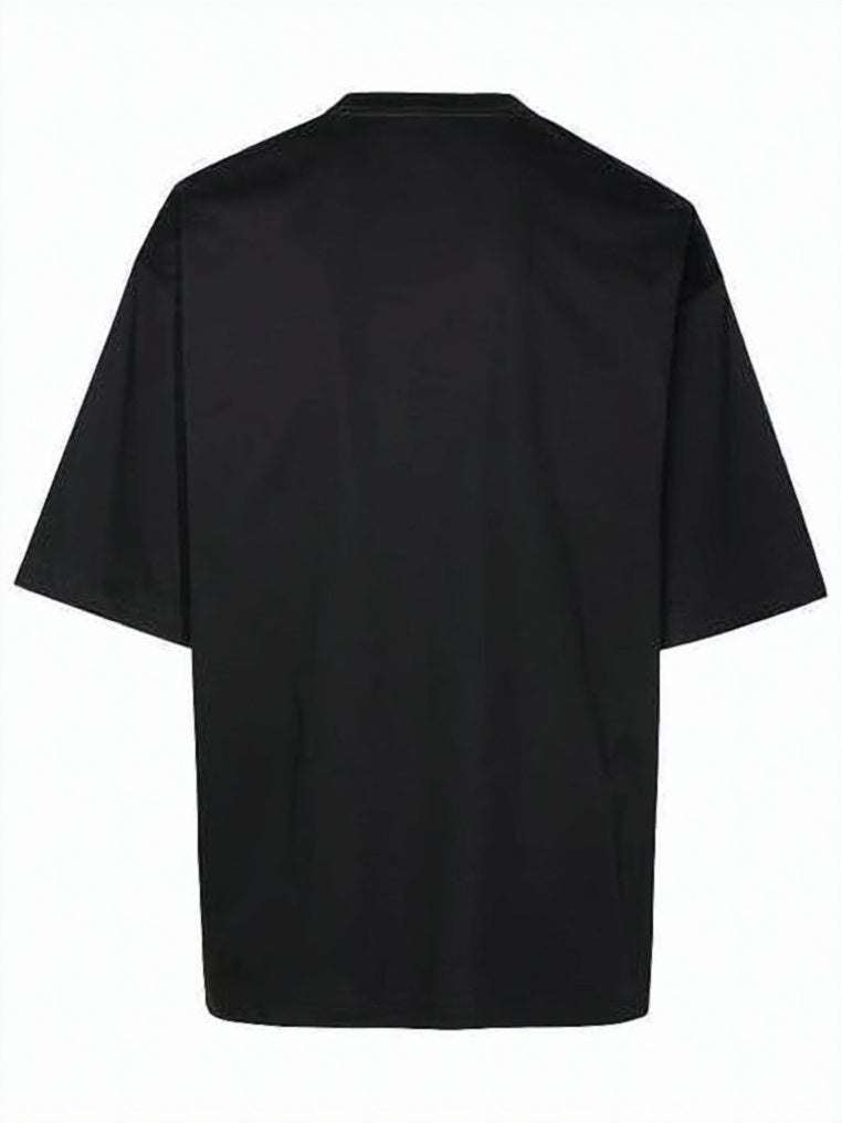 Graphic Design Black Short-Sleeved T-Shirt by LANVIN