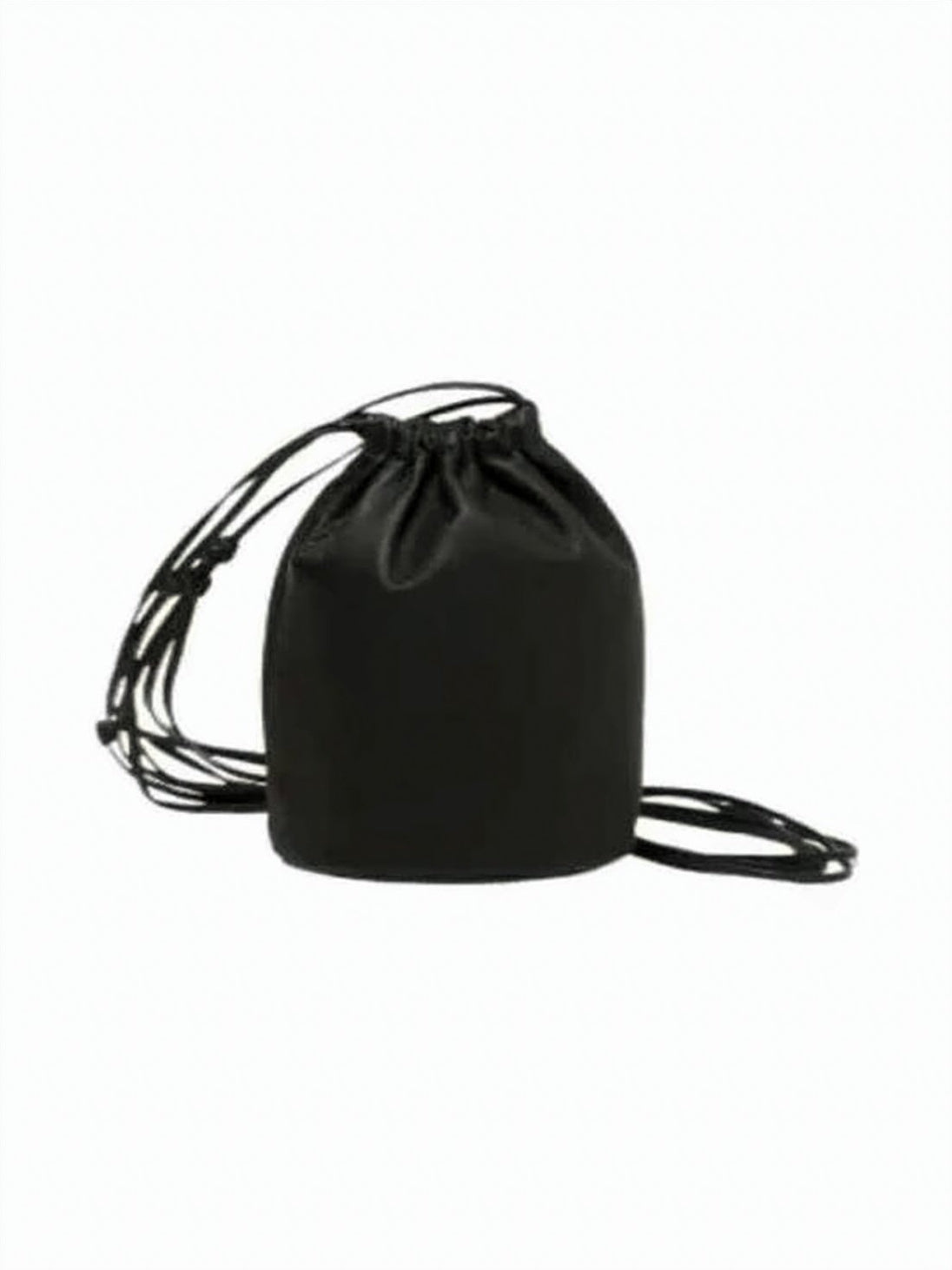 Compact Black Cowhide Crossbody Bag