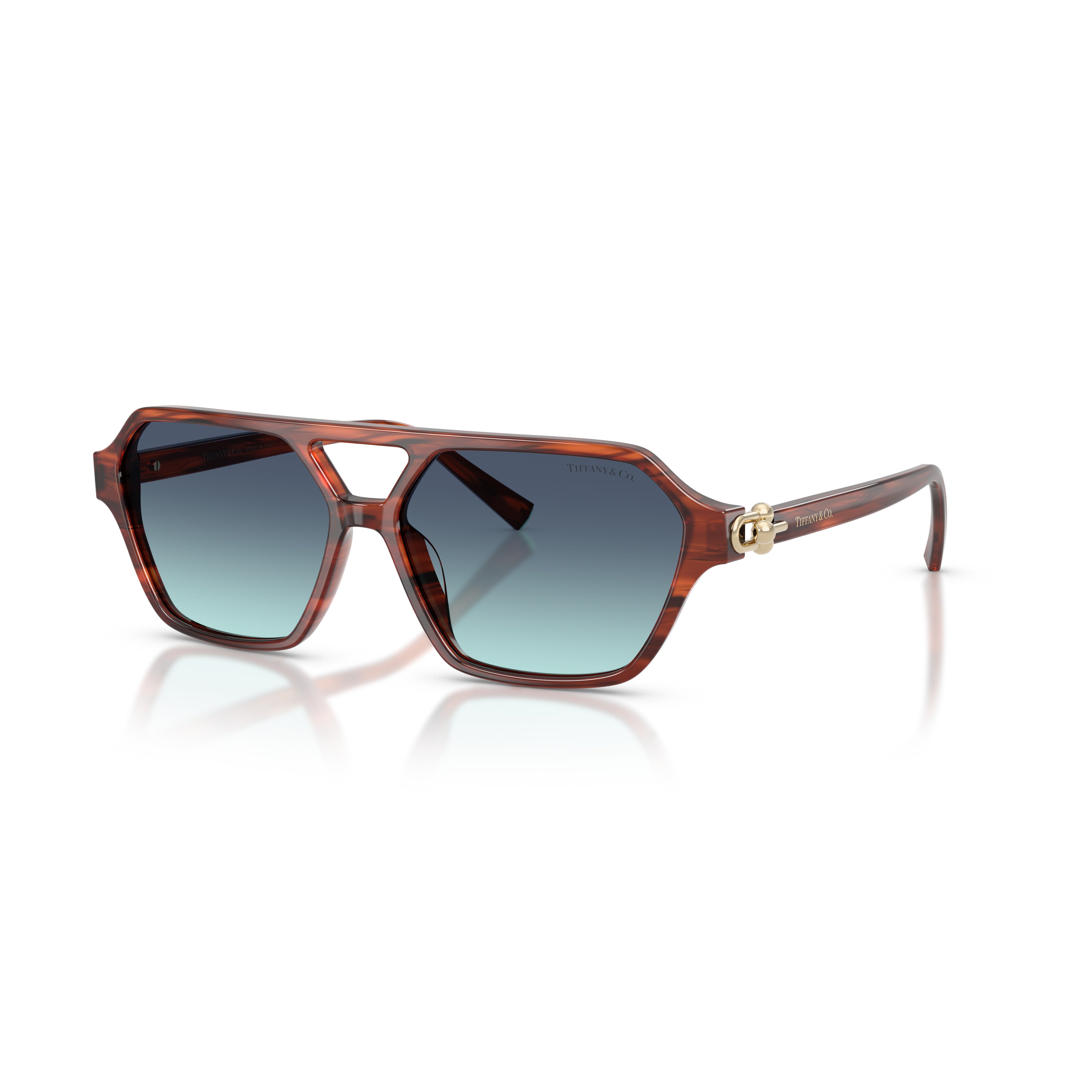 0tf4264u Geometric Tortoiseshell Sunglasses