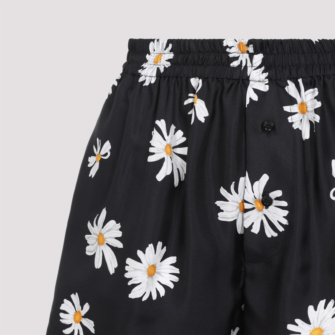 Relaxed-Fit Silk Daisy Print Shorts