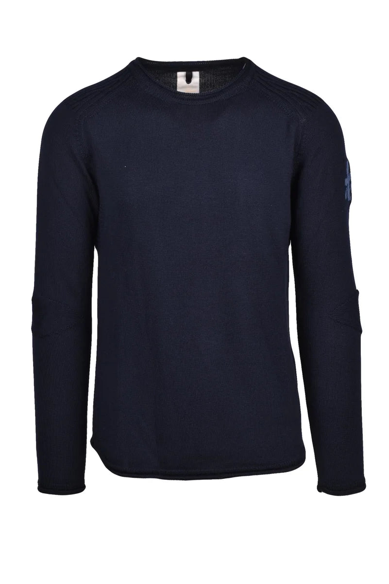 Crewneck Sweater in Wool - Blue
